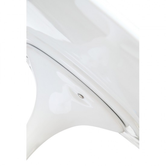 Fine Mod Imports Flower Table 36", White