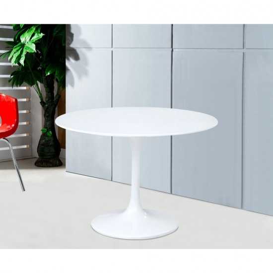 Fine Mod Imports Flower Table 36", White