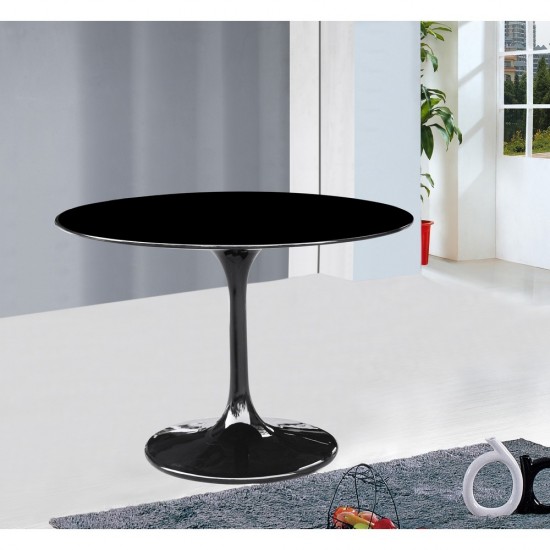 Fine Mod Imports Flower Table 42", Black