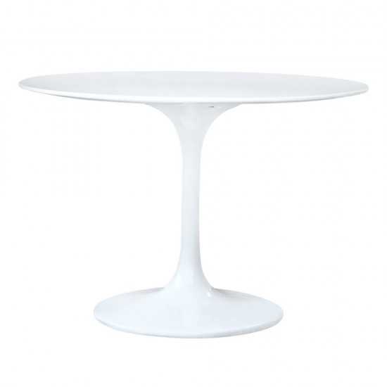 Fine Mod Imports Flower Table 42", White