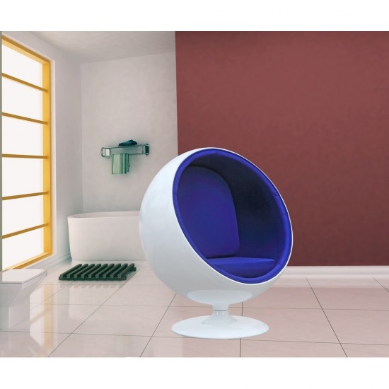 Fine Mod Imports Ball Chair, Blue