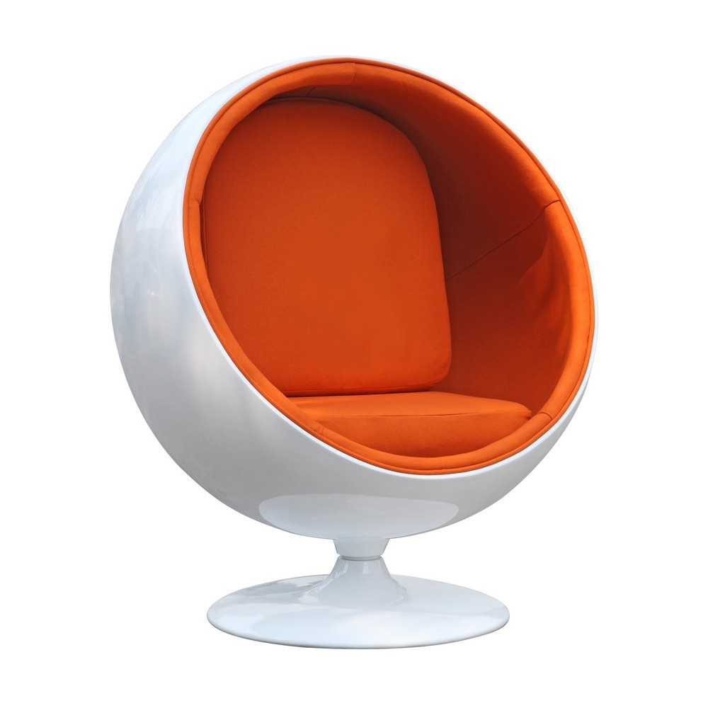 Fine Mod Imports Ball Chair, Orange