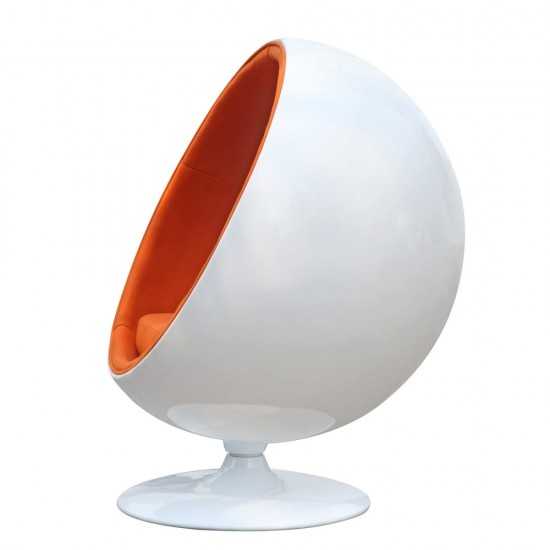 Fine Mod Imports Ball Chair, Orange