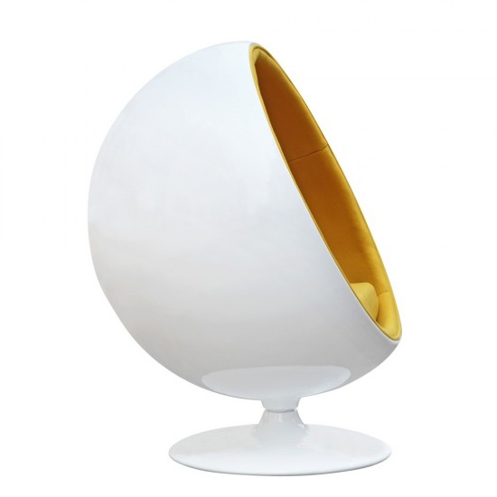 Fine Mod Imports Ball Chair, Yellow