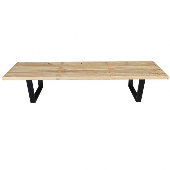 Fine Mod Imports Wood Bench 72", Natural