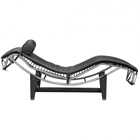 Fine Mod Imports Adjustable Chaise, Black