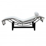 Fine Mod Imports Adjustable Chaise, White
