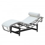 Fine Mod Imports Adjustable Chaise, White
