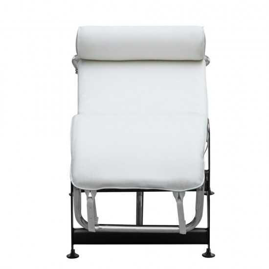 Fine Mod Imports Adjustable Chaise, White
