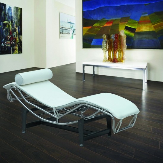 Fine Mod Imports Adjustable Chaise, White