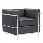 Fine Mod Imports Cube Lc2 Petit Chair, Black