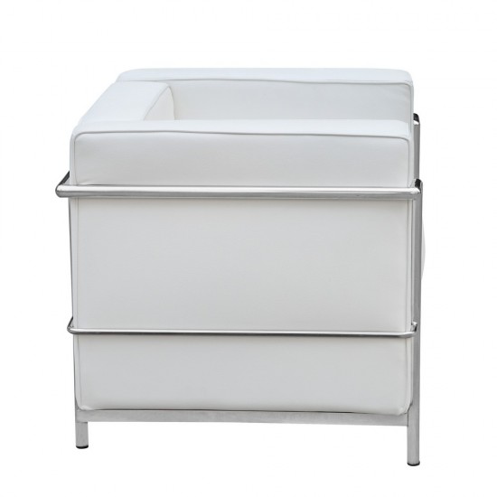 Fine Mod Imports Cube Lc2 Petit Chair, White