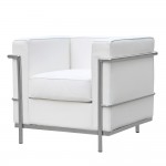 Fine Mod Imports Cube Lc2 Petit Chair, White