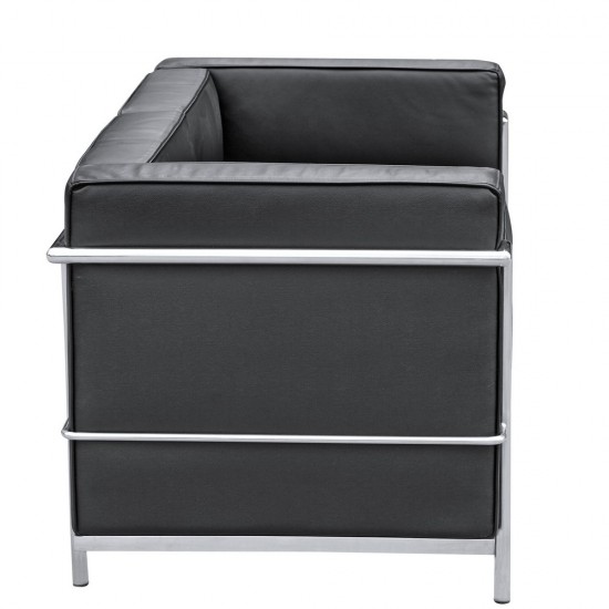 Fine Mod Imports Cube Lc2 Petit Loveseat, Black