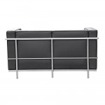 Fine Mod Imports Cube Lc2 Petit Loveseat, Black