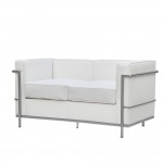 Fine Mod Imports Cube Lc2 Petit Loveseat, White