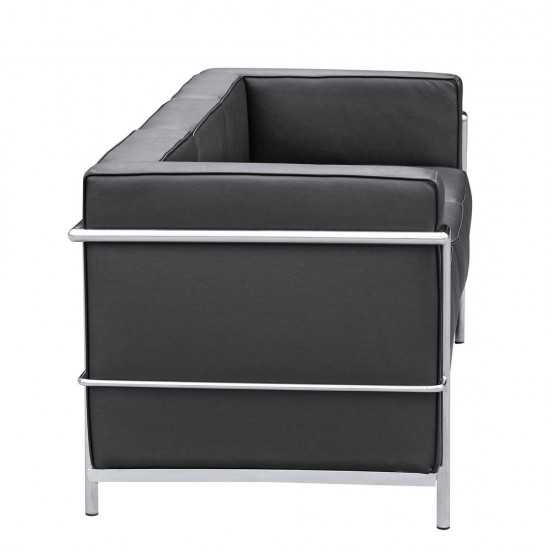 Fine Mod Imports Cube Lc2 Petit Sofa, Black