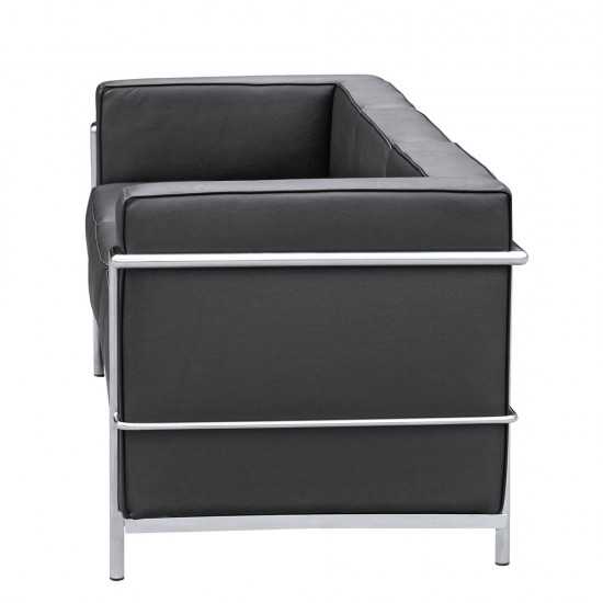 Fine Mod Imports Cube Lc2 Petit Sofa, Black