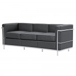 Fine Mod Imports Cube Lc2 Petit Sofa, Black