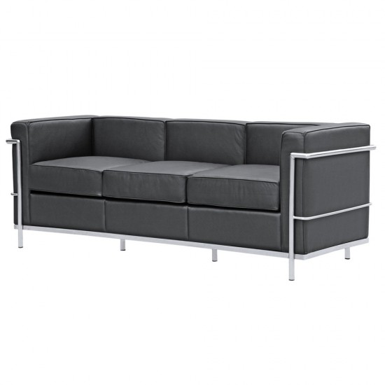 Fine Mod Imports Cube Lc2 Petit Sofa, Black