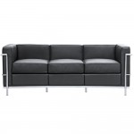 Fine Mod Imports Cube Lc2 Petit Sofa, Black