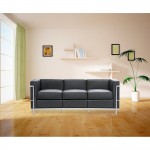 Fine Mod Imports Cube Lc2 Petit Sofa, Black
