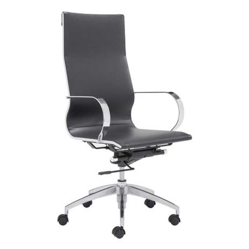 Fine Mod Imports Modern Conference Office Chair High Back, Black