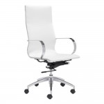 Fine Mod Imports Modern Conference Office Chair High Back, White