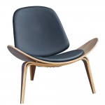 Fine Mod Imports Shell Chair, Black