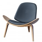 Fine Mod Imports Shell Chair, Black