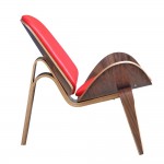 Fine Mod Imports Shell Chair, Red