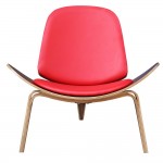 Fine Mod Imports Shell Chair, Red