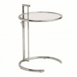 Fine Mod Imports Round End Side Table, Clear