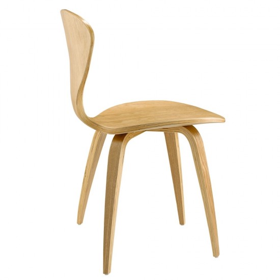 Fine Mod Imports Wooden Side Chair, Natural