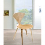 Fine Mod Imports Wooden Side Chair, Natural