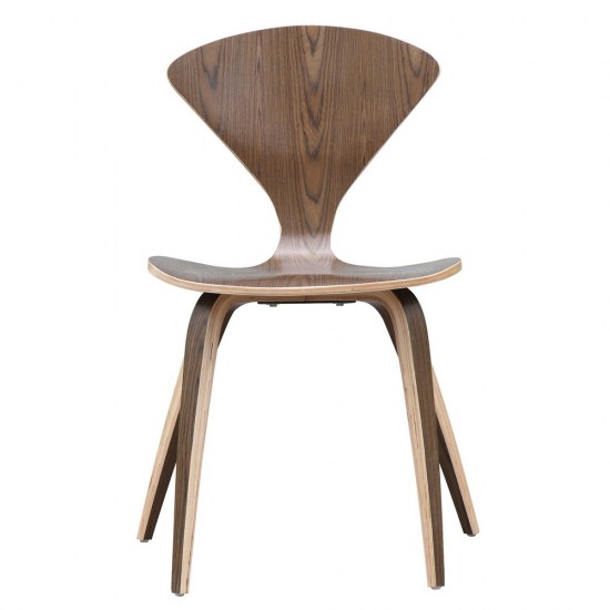 Fine Mod Imports Wooden Side Chair, Walnut