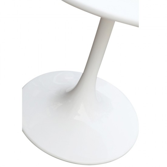 Fine Mod Imports Flower End Side Table, White
