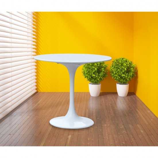 Fine Mod Imports Flower End Side Table, White