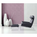 Fine Mod Imports Big Chair and Ottoman, Black