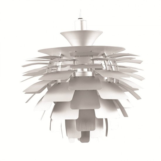 Fine Mod Imports Artichoke Leaf Lamp, Silver