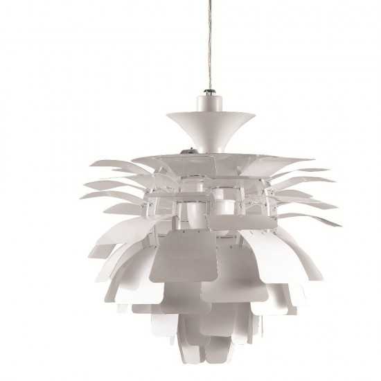 Fine Mod Imports Artichoke Leaf Lamp, Silver