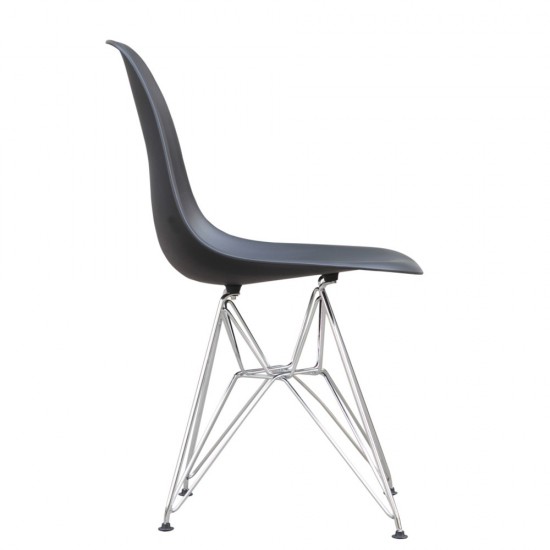 Fine Mod Imports WireLeg Dining Side Chair, Black