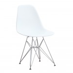 Fine Mod Imports WireLeg Dining Side Chair, White