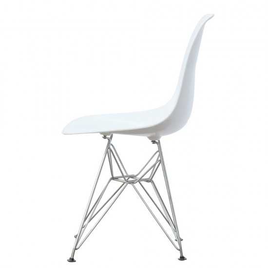 Fine Mod Imports WireLeg Dining Side Chair, White