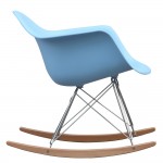 Fine Mod Imports Rocker Arm Chair, Light Blue