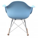 Fine Mod Imports Rocker Arm Chair, Light Blue