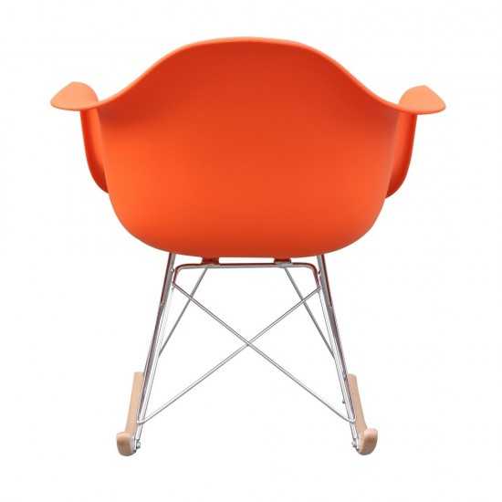 Fine Mod Imports Rocker Arm Chair, Orange