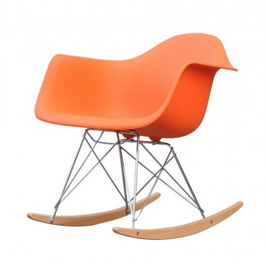 Fine Mod Imports Rocker Arm Chair, Orange