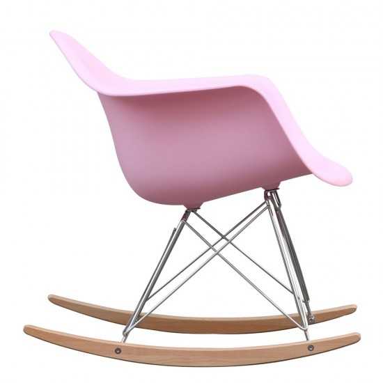 Fine Mod Imports Rocker Arm Chair, Pink