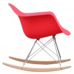 Fine Mod Imports Rocker Arm Chair, Red